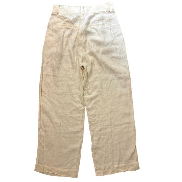 Everlane The Linen Way High Drape Pant In Bone Size 8 - Picture 7 of 8